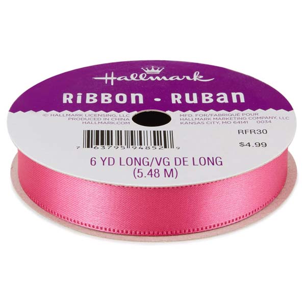 Bubblegum Satin Ribbon | Paper Source