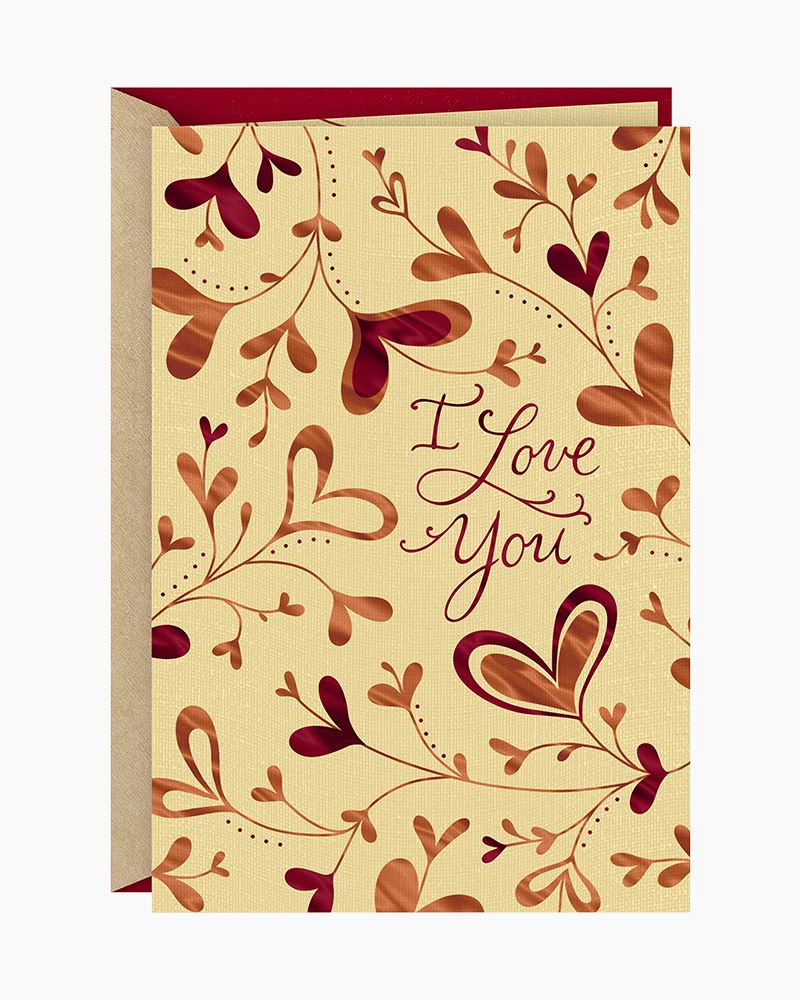 Hallmark Pack of 10 Blank Cards with Envelopes, Floral Wreath Heart
