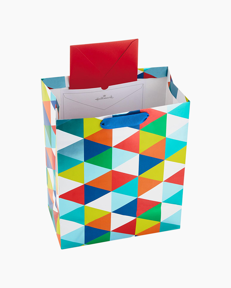 Hallmark Colorful Triangles Large Gift Bag, 13-inch | The Paper Store