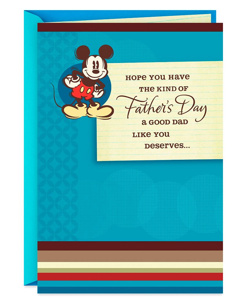 9.6 Disney Mickey Mouse on Blue Stripes Gift Bag - Gift Bags