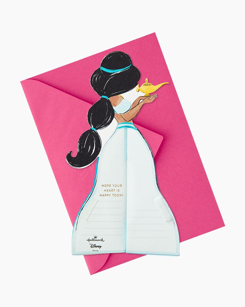 Disney Aladdin Jasmine Happy Heart Honeycomb 3D Pop-Up Card