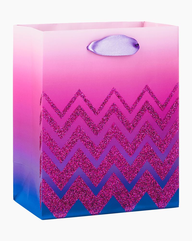 Hallmark Lavender and Purple Zig Zag Large Gift Bag