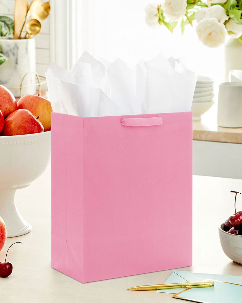 Amazon.com: PAPER FAIR 12Pcs Ombre Rose Baby Pink Gift Bags Bulk w/ 24  Tissue Paper, 9 x 7 In, Gradient Pastel Glitter Paper Gift Wrap Bag,  Recyclable Gift Packaging for Valentines Mother's