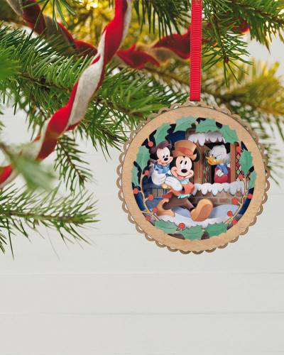  Hallmark Disney Mickey Mouse Skating Christmas Ornament : Home  & Kitchen