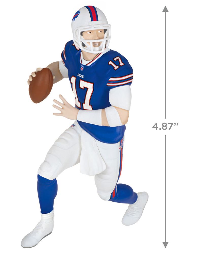 Josh Allen Stand-up Figure - #17 of Buffalo Bills Hurdles for Touchdown  Ornament