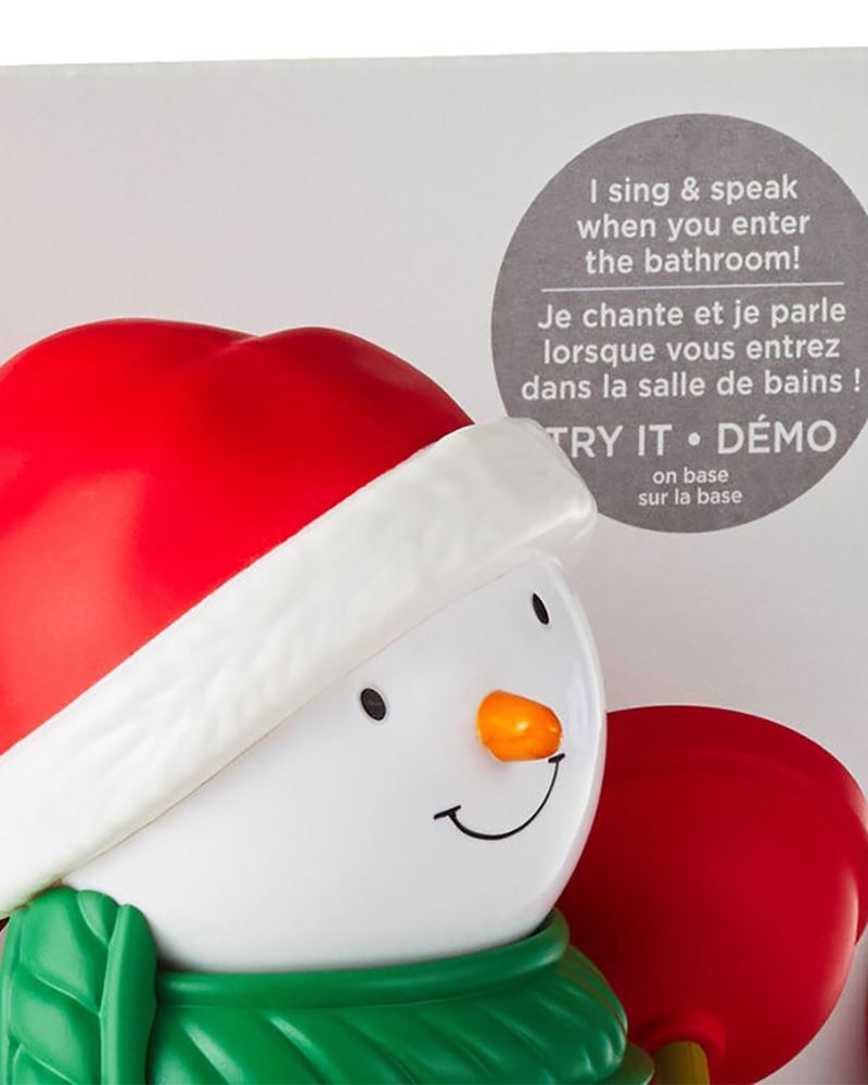 Hallmark Jolly in the John Snowman deals Plunger Talking Christmas Bathroom motion toy