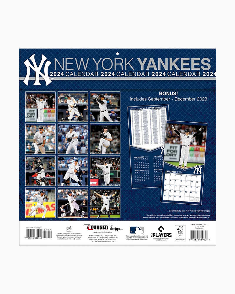 New York Yankees 2024 Wall Calendar