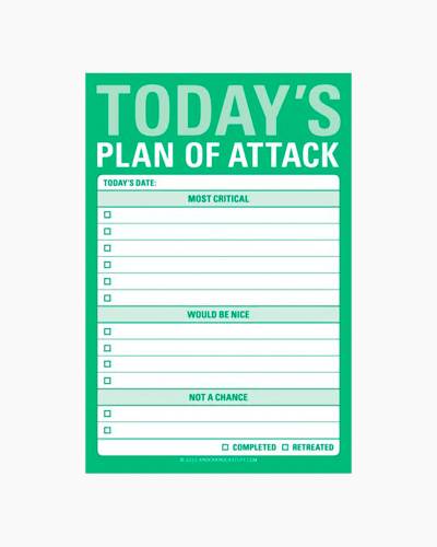 Today's Plan of Attack Great Big Sticky Notes by Knock Knock
