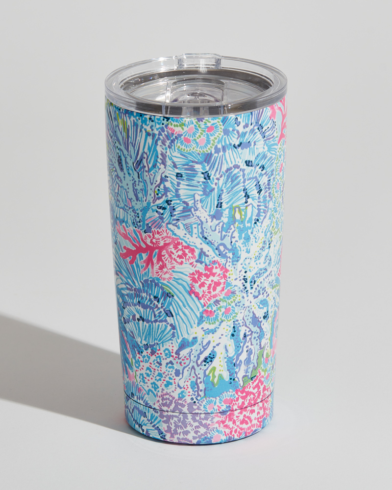 Lilly Pulitzer Happy as a Clam Slim Water Bottle