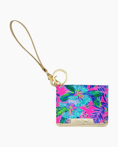 Lilly Pulitzer ID Holder Wallet, Keychain Wallet with Zip Close, Cute Card  and ID Case for Women, Splashdance