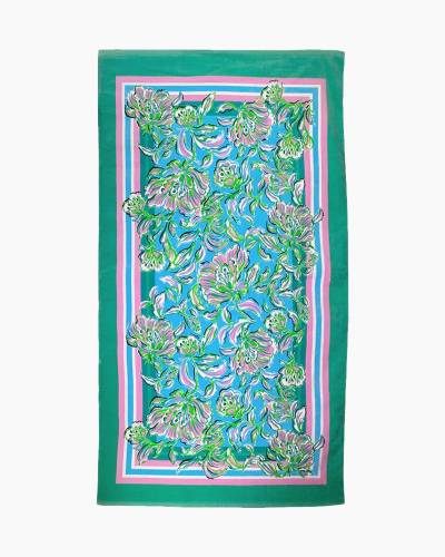 New Lilly Pulitzer Beach Towel Blue Pery Taking It Easy hotsell