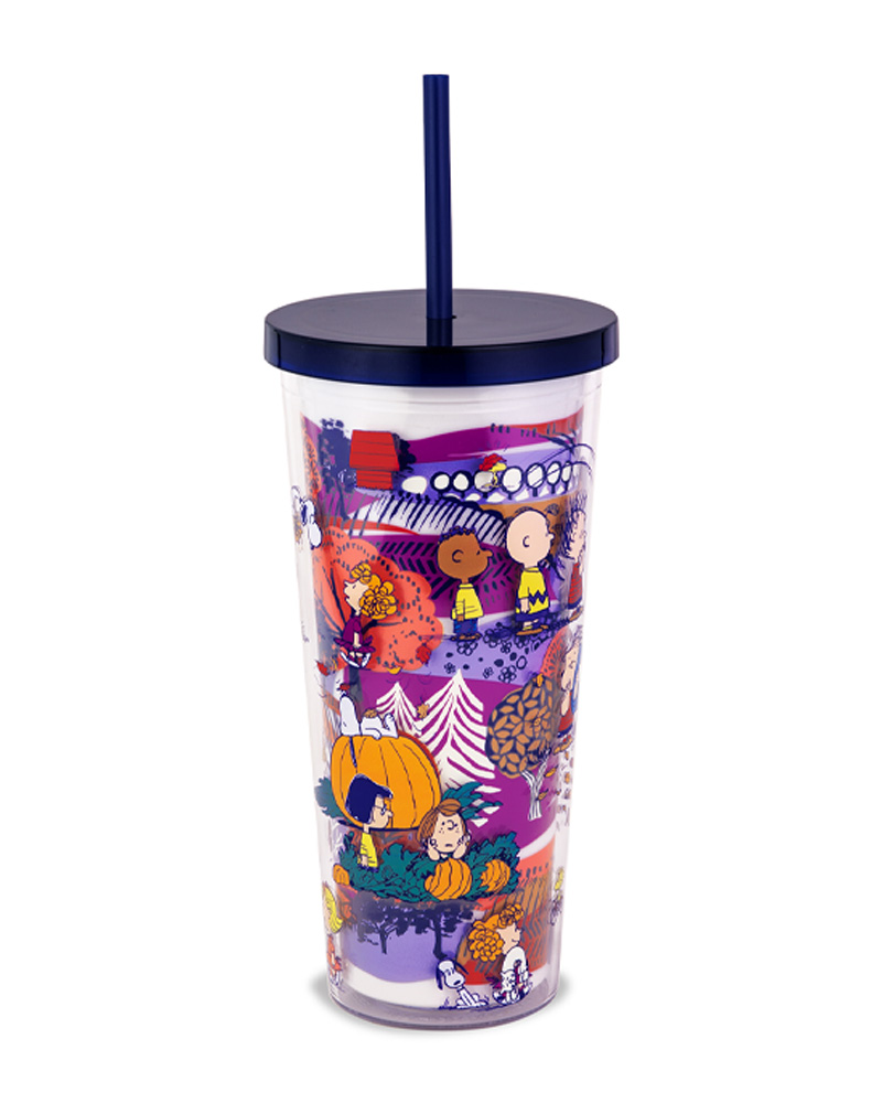 Peanuts Snoopy 20 oz. Glitter Travel Cup with Straw