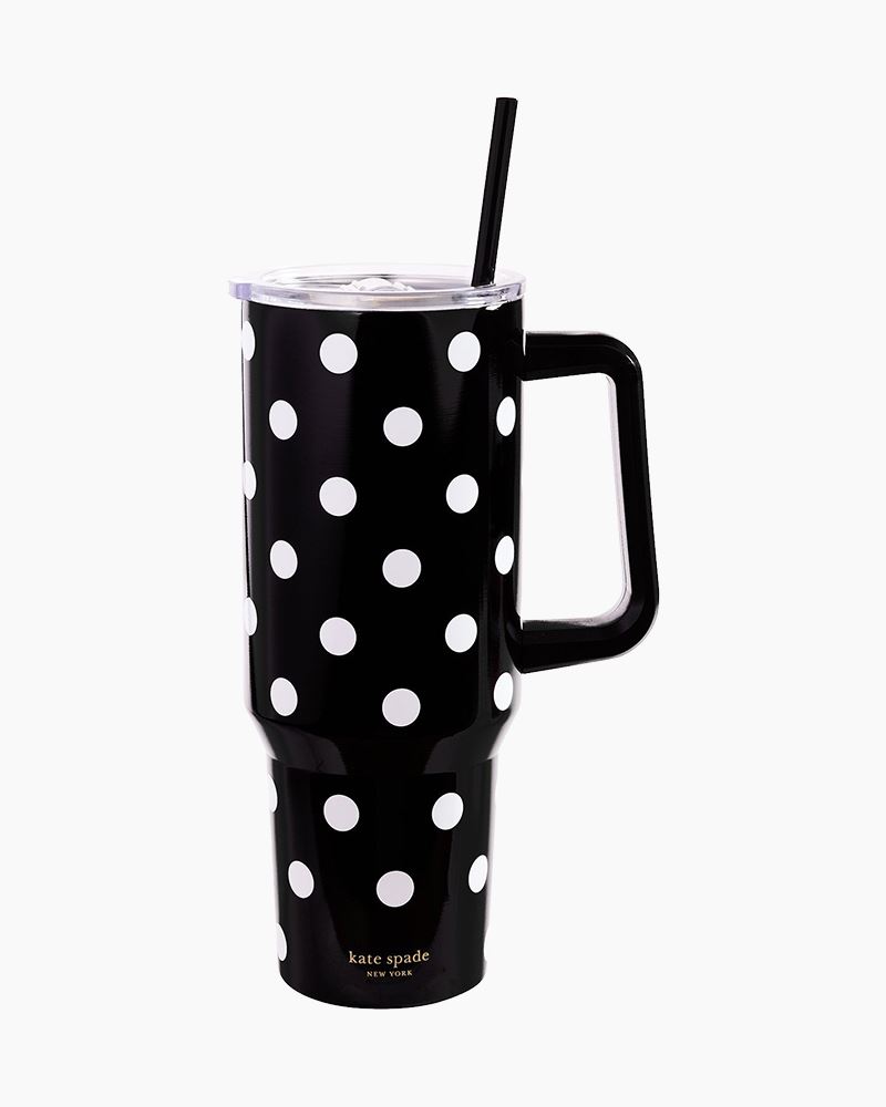 Kate Spade New York White Dot 24 oz. Stainless Steel Tumbler