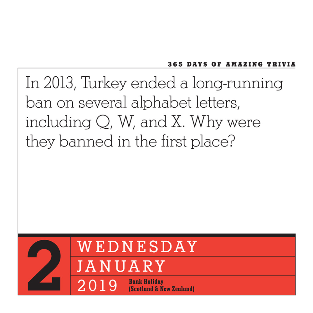 Workman Publishing 365 Days of Amazing Trivia! 2019 Daily Desk Calendar