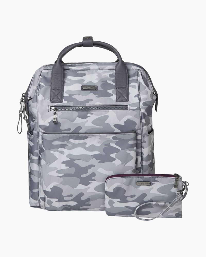 grey camo backpack