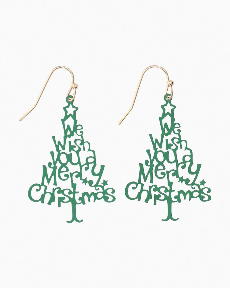 merry christmas earrings