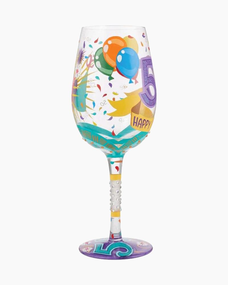 Lolita Happy 40th Birthday Handpainted Wine Glass, 15 oz. - Wine Glasses &  Wine Tumblers - Hallmark