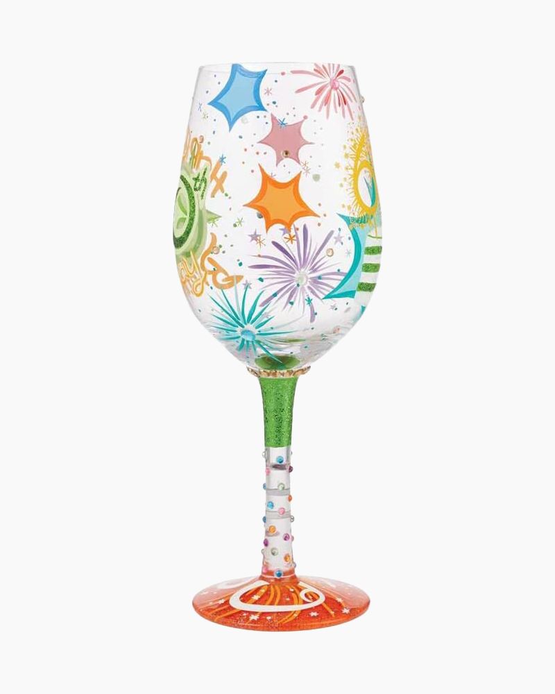 Lolita Happy 40th Birthday Handpainted Wine Glass, 15 oz. - Wine Glasses &  Wine Tumblers - Hallmark