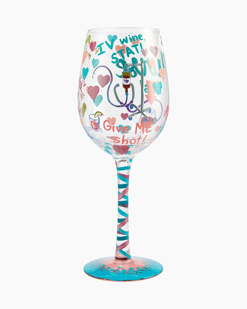 2 White Wine Glass Set - Design: HH2 - Everything Etched