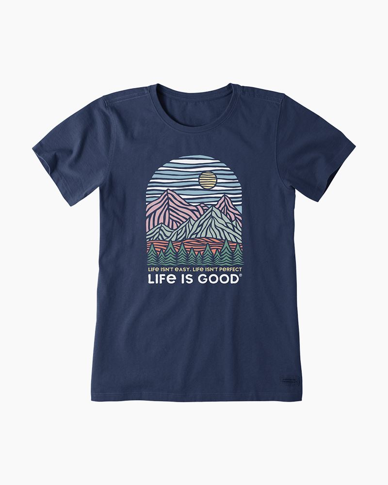 Life Is Good Women's Giraffe Heart Crusher Short Sleeve T-Shirt in Heather Grey Size XL | Cotton Blend