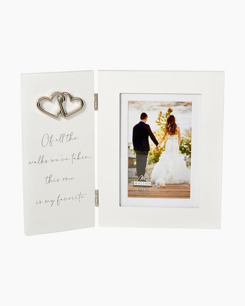 Mud Pie Mr and Mrs Wedding 4x6 Photo Frame