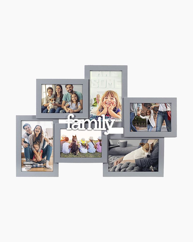 Malden Love My Grandkids Gray Collage Wall Picture Frame 4-Opening