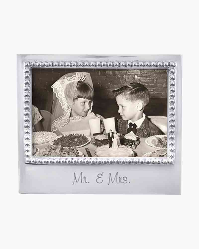 Mud Pie Mr and Mrs Wedding 4x6 Photo Frame