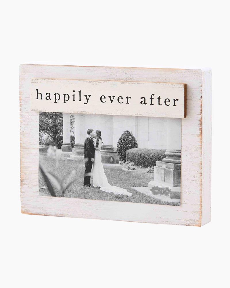 Mud Pie Mr and Mrs Wedding 4x6 Photo Frame