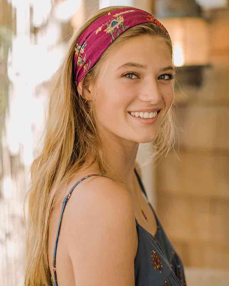 Natural Life Rust Berry Scarf Boho Bandeau