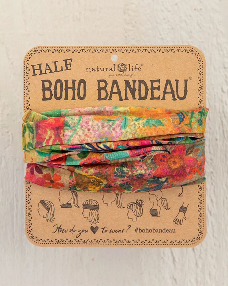 Full Boho Bandeau® Headband - Dark Patchwork – Natural Life