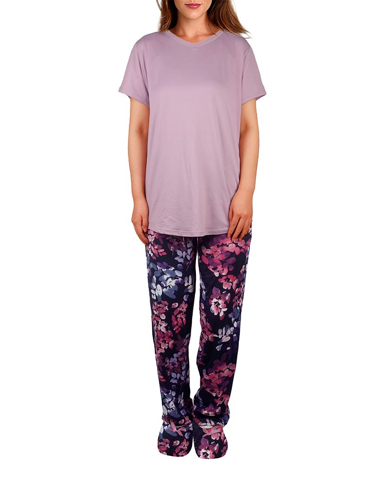 Project Social T Womens Cozy Solid Casual Lounge Pants, Purple