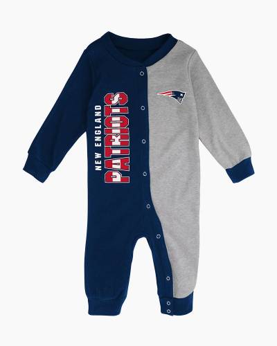 Outerstuff NFL Teams Newborn Baby and Infant Unisex Fluffy Hooded Bodysuit Zipper Footie Fleece (0m-18m)