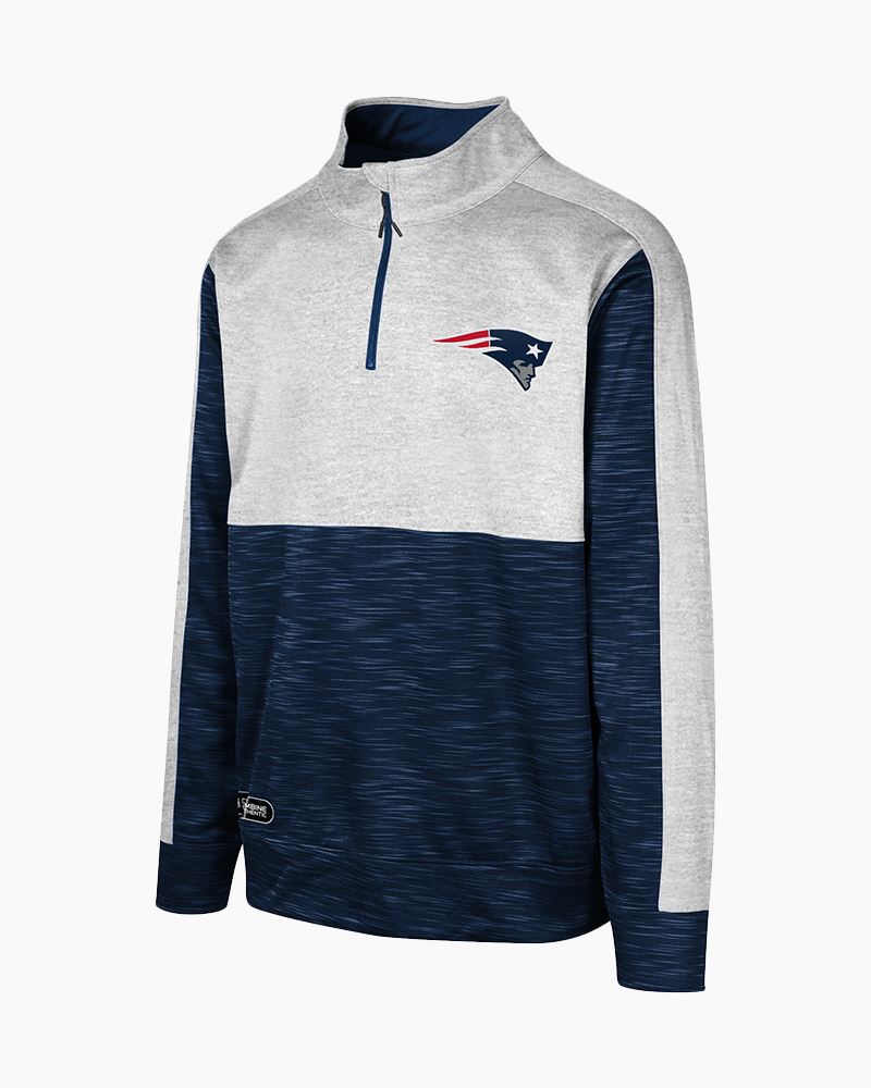 New England Patriots ‘47 Kodiak Colorblock Quarter-Zip Jacket Size popular M