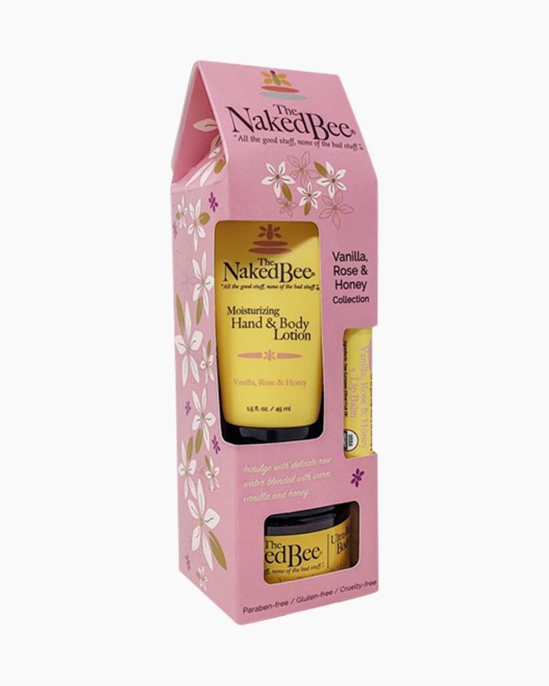 The Naked Bee Vanilla, Rose and Honey Gift Set | The Paper Store