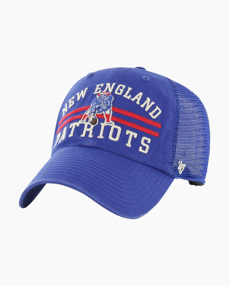 New England Patriots NFL 2T ARCH TEAM-LOGO Royal-Red Fitted Hat