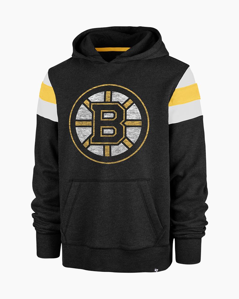 Boston Bruins '47 Superior Lacer Pullover Hoodie - Gold