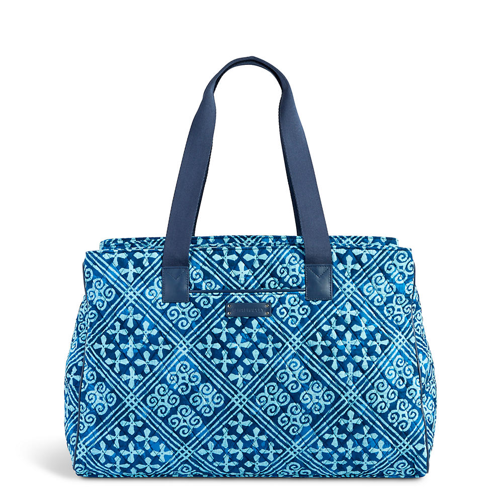 Vera Bradley Triple Compartment Travel Bag in Cuban Tiles | The Paper Store