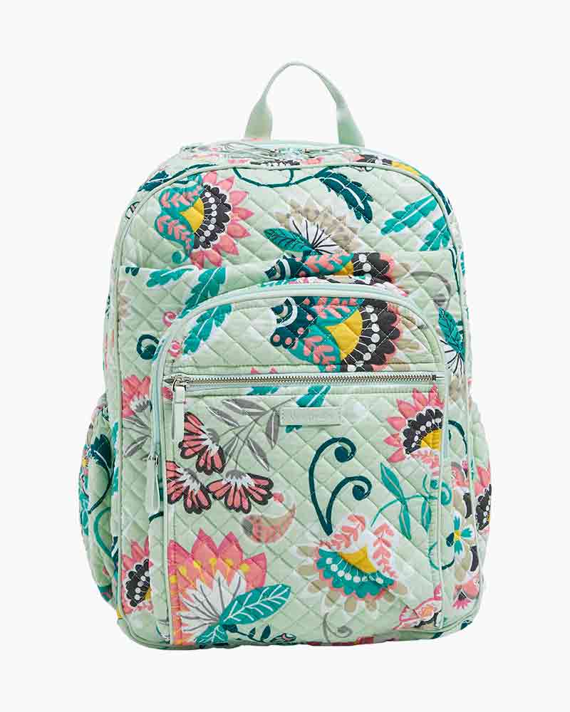 vera bradley mint flowers backpack