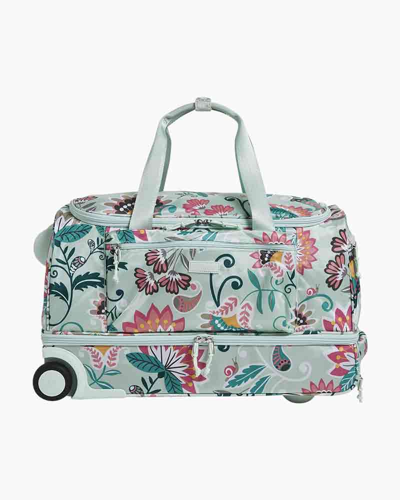 vera bradley foldable rolling duffel