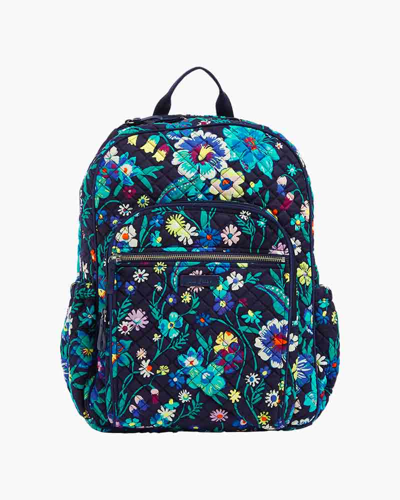 iconic campus backpack in raspberry medallion