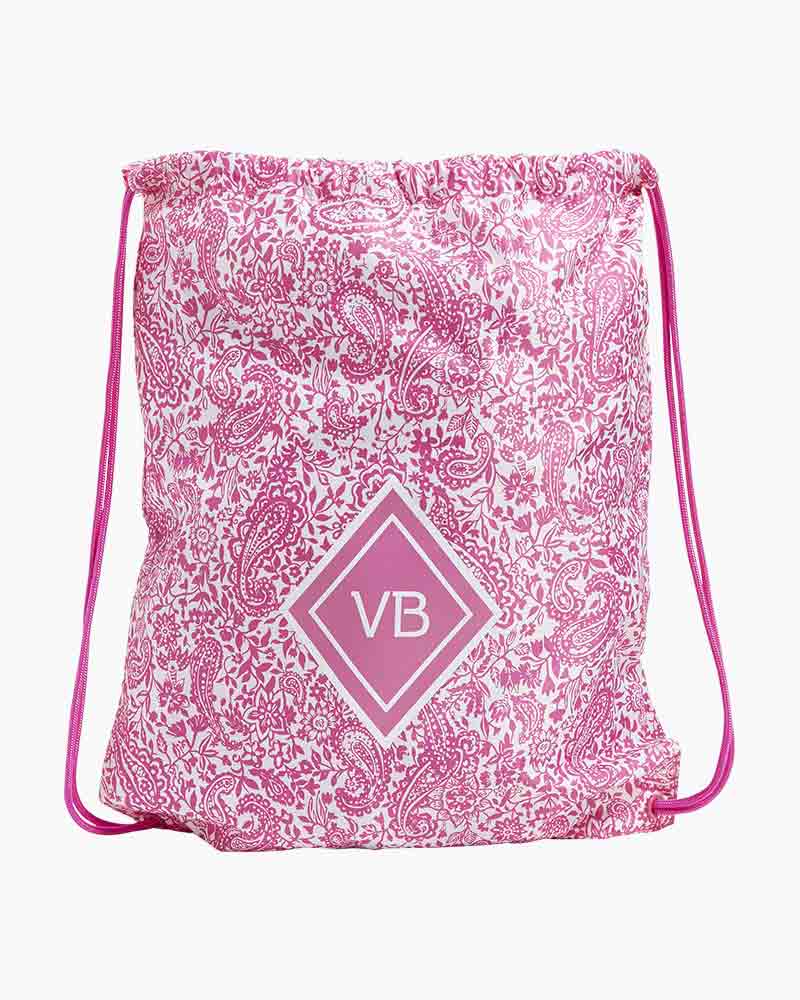 pink drawstring backpack