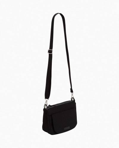 Vera Bradley Carson Mini Shoulder Bag in Microfiber- Black
