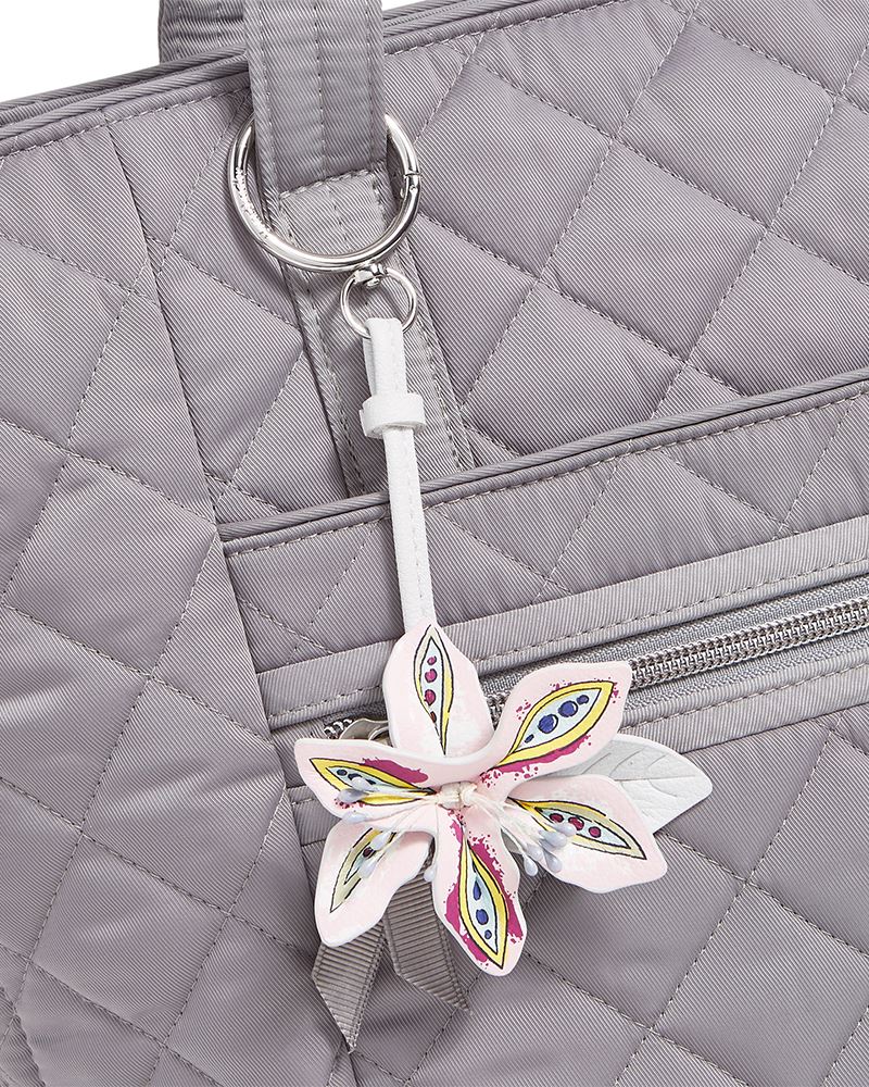 Vera Bradley Park Flower Bag Charm in Hummingbird Park