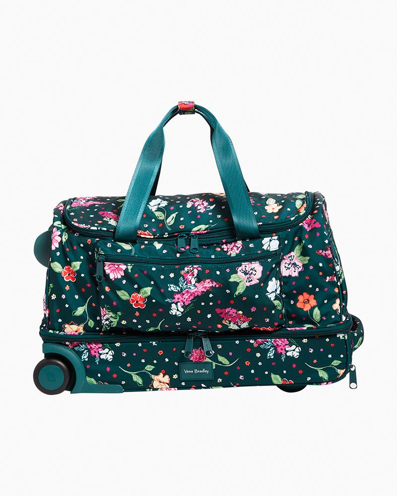 Vera bradley foldable discount rolling duffel bag