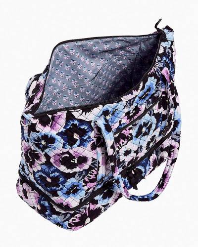 Vera Bradley Plum selling Pansies Deluxe Travel Tote