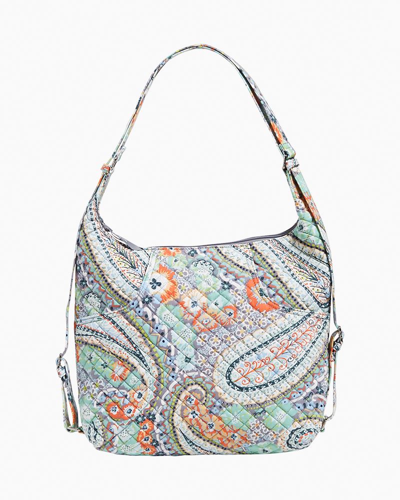 Vera Bradley Women's Recycled Cotton Carson Shoulder Bag Citrus Paisley