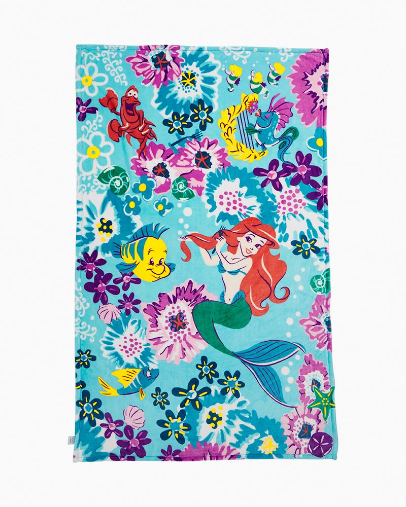 Vera Bradley Disney Plush Throw Blanket in Ariel Floral | The Paper