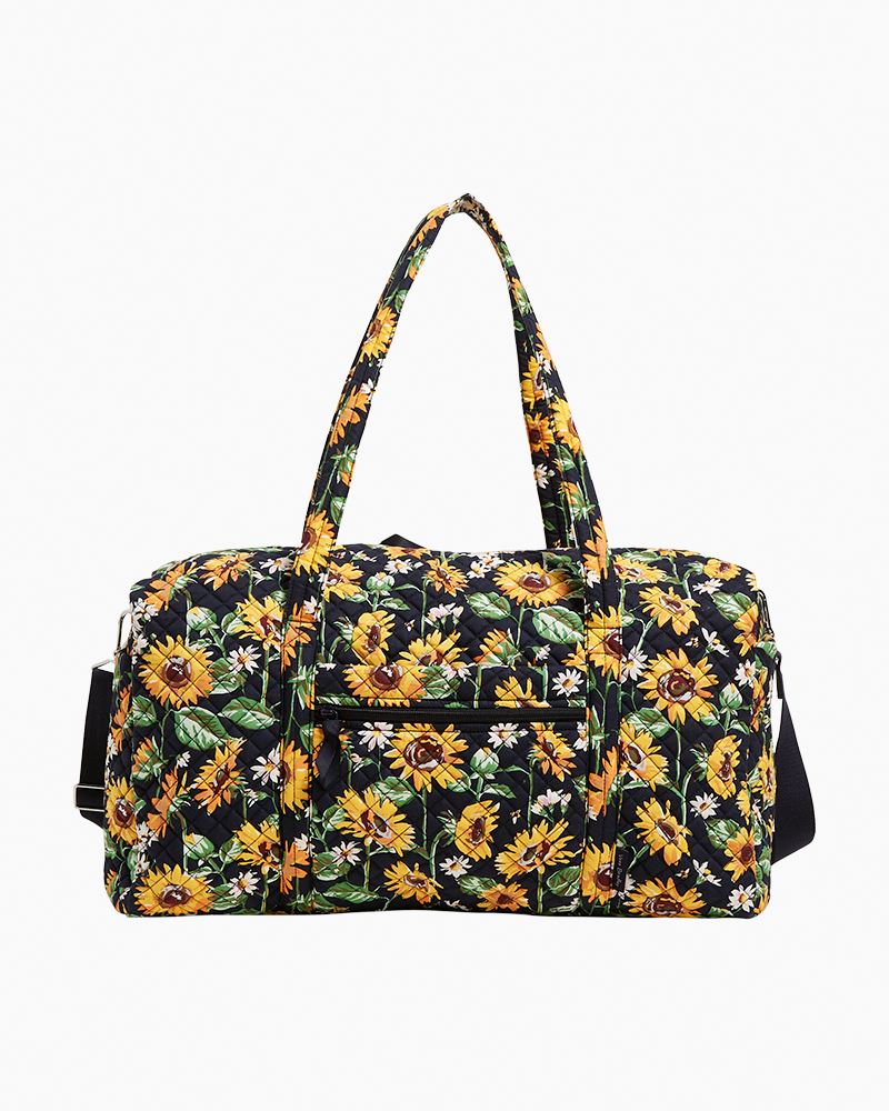 Vera Bradley Women's XL Foldable Rolling Duffel Bag Sunflower Sky
