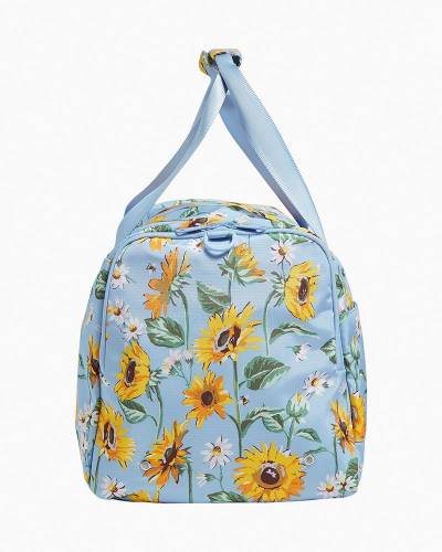 Vera Bradley Women's XL Foldable Rolling Duffel Bag Sunflower Sky
