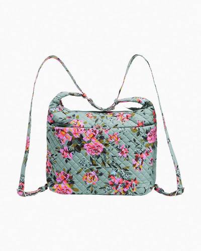 Convertible Backpack Shoulder Bag in Rosy Outlook